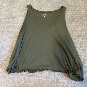 Hollister Dark Green Loose Tank Top Size M